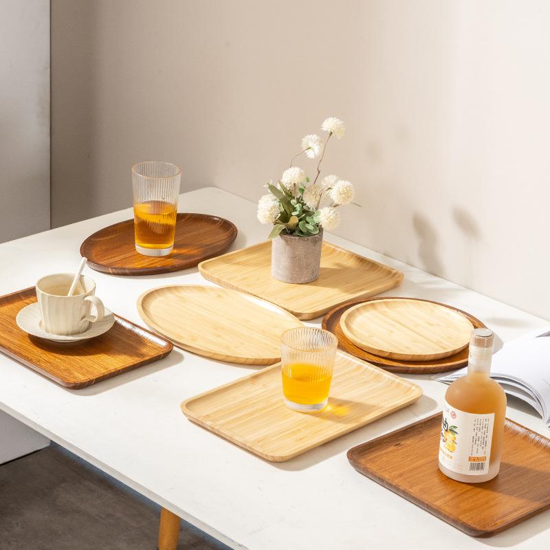 Acacia Wood Coaster, Small Rectangular Coaster for Home Use, Suitable As a Table Decoration