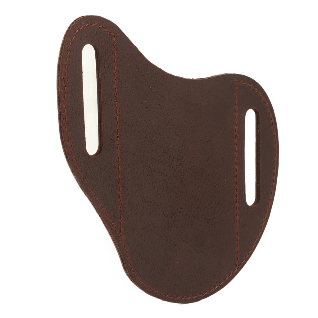 Belt Leather Knife Sheaths Cowhide Portable Stylish Safety Protection Pocket Knife Carrier for Outdoor Hiking Brown