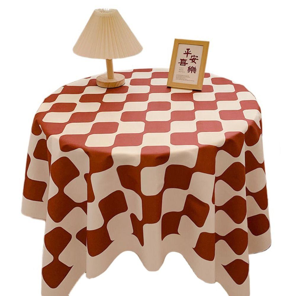 Cotton Checkerboard Tablecloth Korean Style Table Cover Set Prop Plaid Tablecloth  Coffee Table