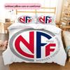 Norway national football logo Pattern Bedding Home Decoration Birthday Gift (1 * duvet cover + 2 * pillowcase, without core),fan merchandise.