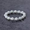 14cm Itoigawa Natural Jadeite White with Japanese National Jomon Power Stone Jadeite Workshop Special Paulownia Wood Quality Certificate ABR0877 (8mm