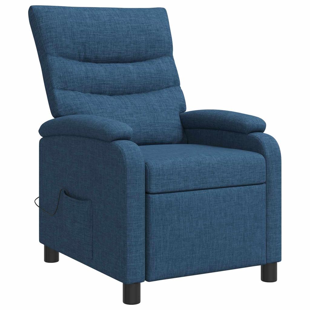 Massage Relax Chair Blue Fabric