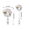 Set of 24 Glitter Acrylic Retractable Badge Holders for Work ID Cards