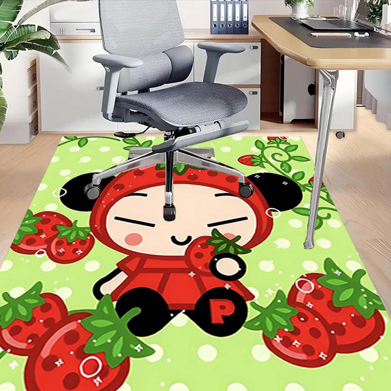 1PC strawberry cartoon Extra Large Non-Slip Floor carpet, Office, family, bedroom, Studio - Large Area Rug Indoor Rugs, Vibrant Colors-A254