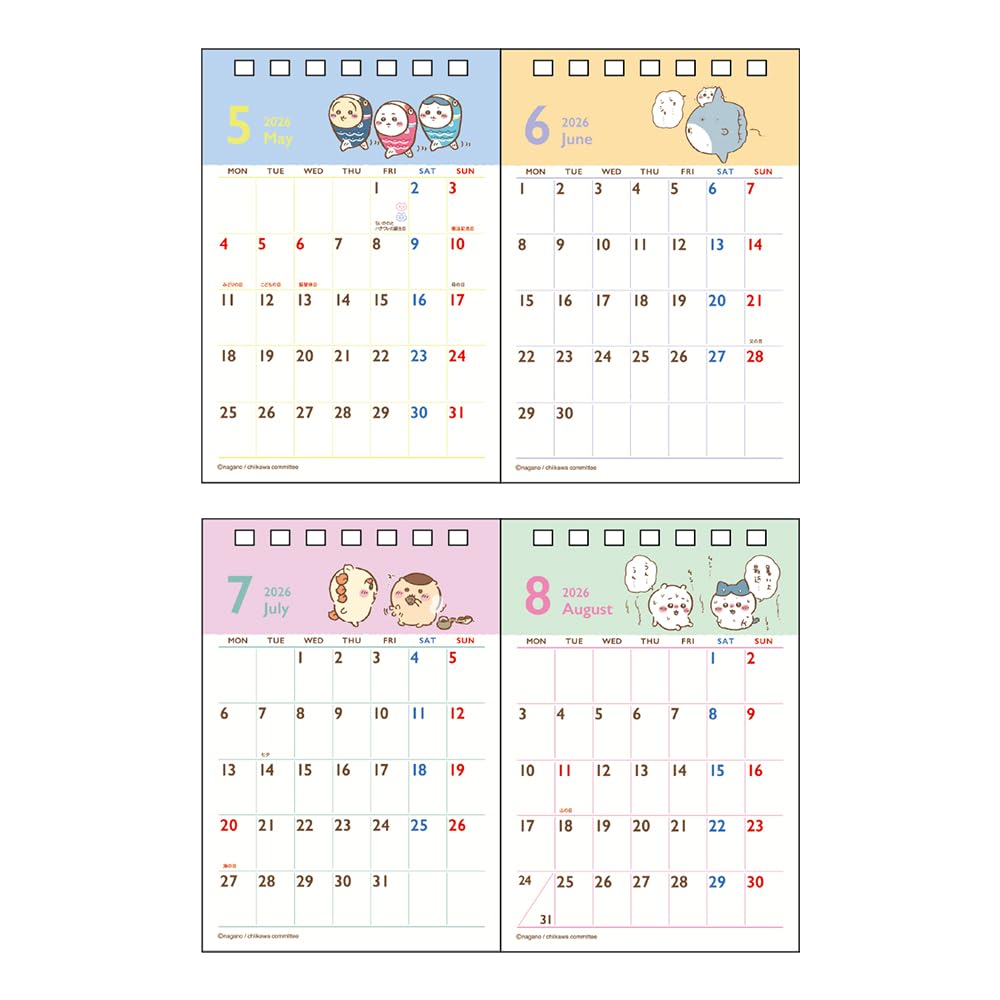 Stationery Chiikawa 2026 Desk S8521824 Sun-Star Calendar, Chiikawa,