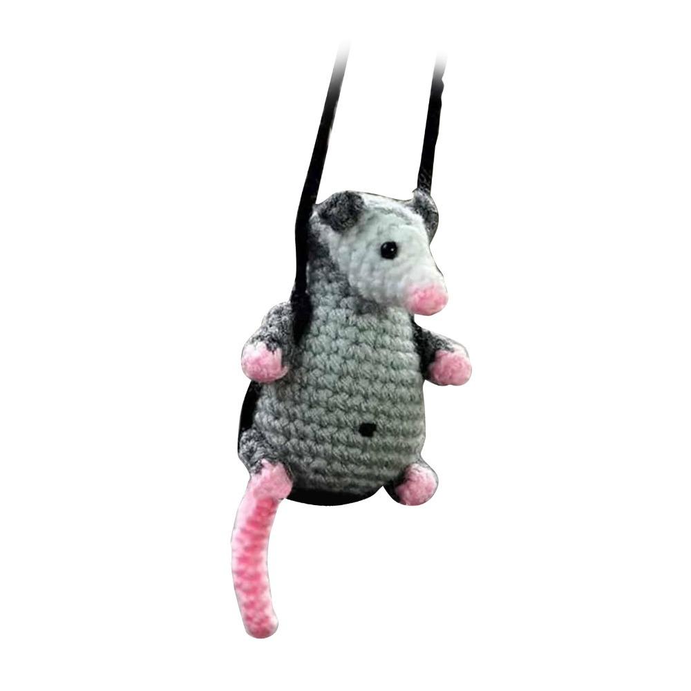 Handmade Knitted Rearview Mirror Accessory Pendant Car Mirror Decor  Rearview Mirror B