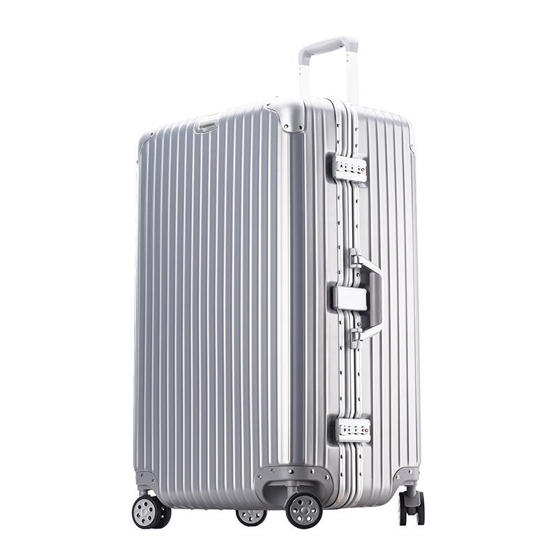 Extra Large Aluminum Frame Trolley Case with Combination Lock - Sport Style Carry-On Luggage for Men and Women