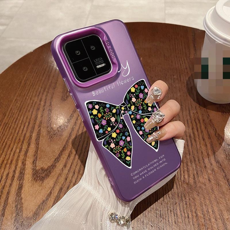 Butterfly Bowknot Case For iPhone 16 Samsung A55 A35 S24 FE Xiaomi Redmi Note 13 Pro 14C Huawei Honor Shockproof Phone Bumper Anti-Scratch Full Cover