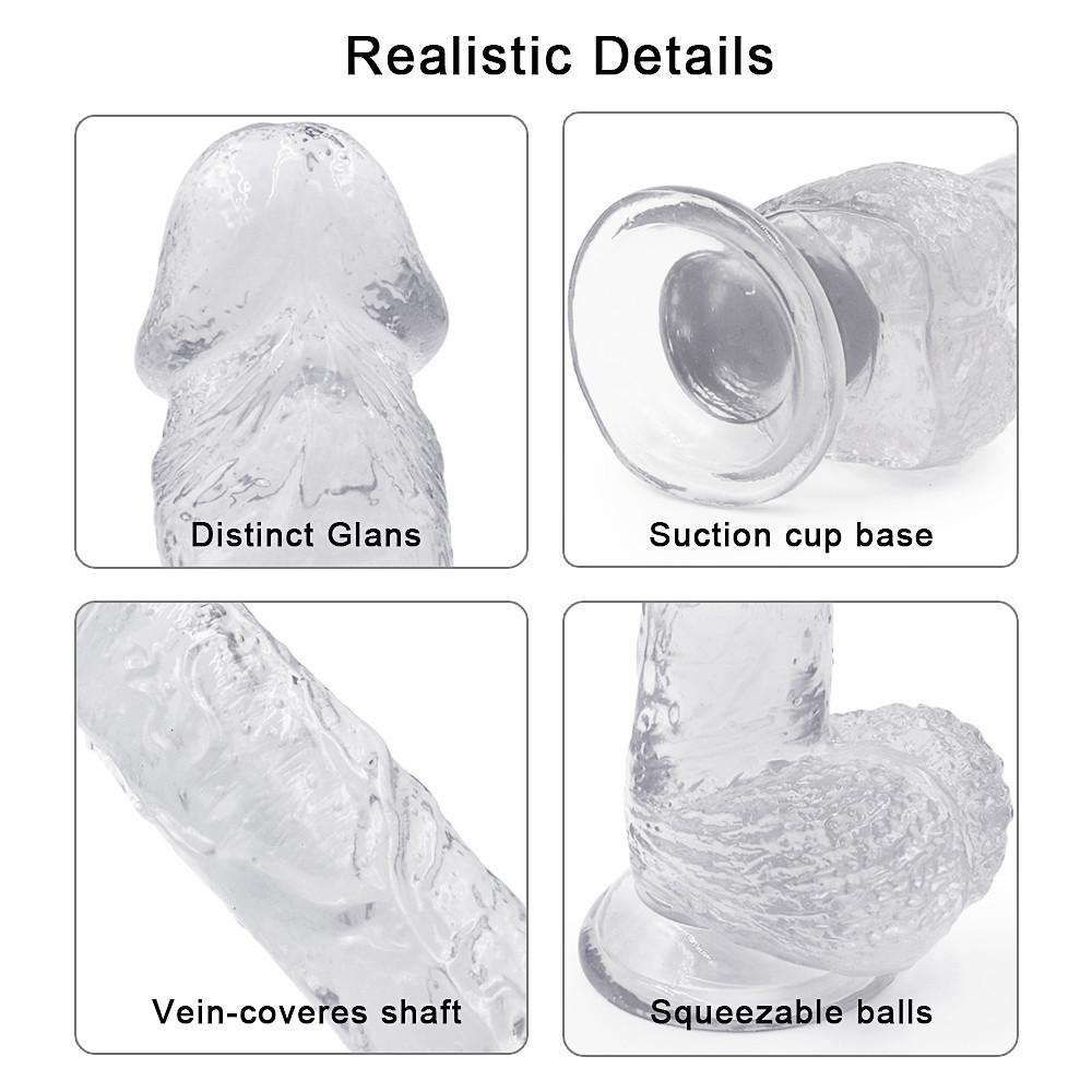 MoDi Godemichets transparents Sex Toys pour femmes Big Dick Pénis adulte Gode réaliste