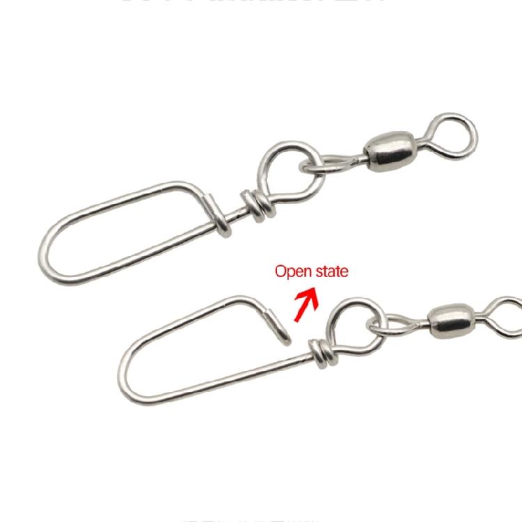 High Strength Rolling Bearing Connector Clip Fishing Accessories Fishing Line Swivels Rig Fishing Barrels Swivels Set
