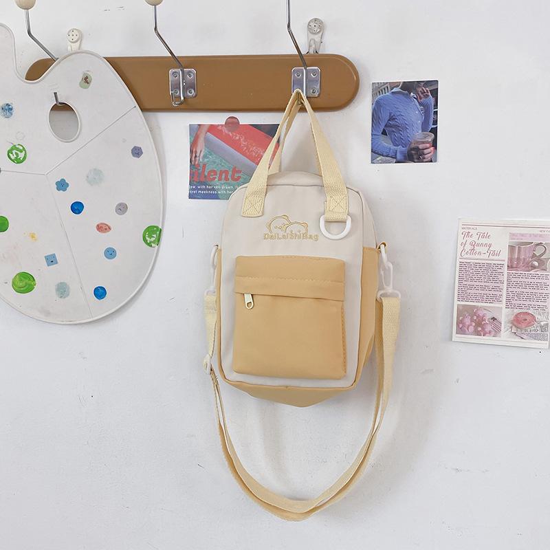 Female cotton doll college style double-sided shoulder bag transparent messenger bag cute small bag handbag