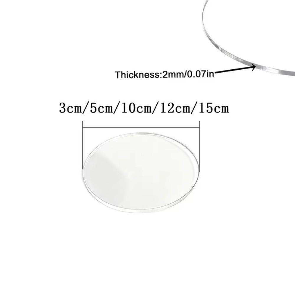 10Pcs 2MM Blanks Acrylic Circle Dis Transparent Transparent Disc  Cake Baking Decor