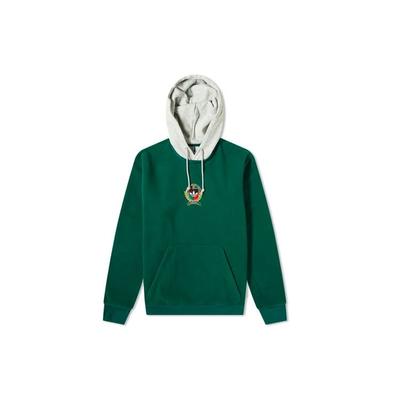 Adidas Originals Crest Logo Sport Pullover Hoodie Men Tops Forest-Green H32148
