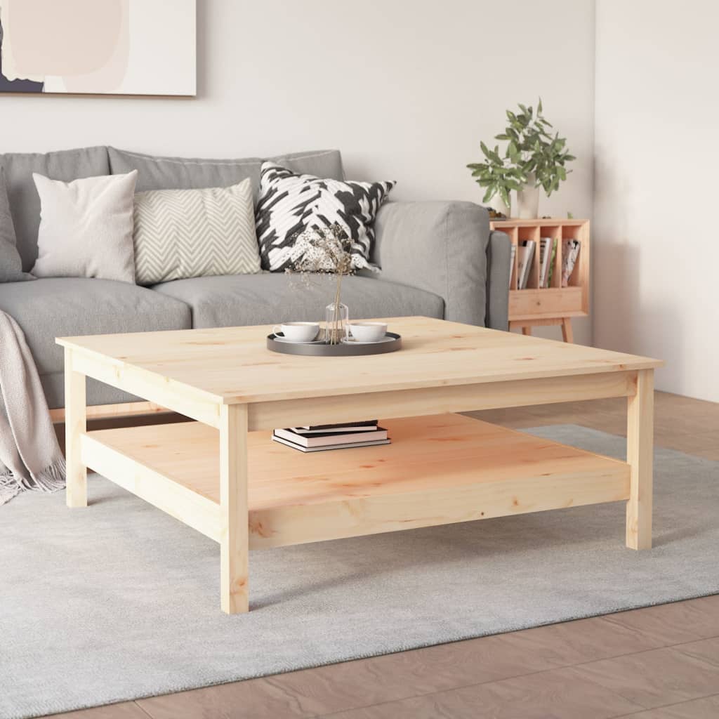  Coffee Table, 100x100x40 Cm, Solid Pine Wood