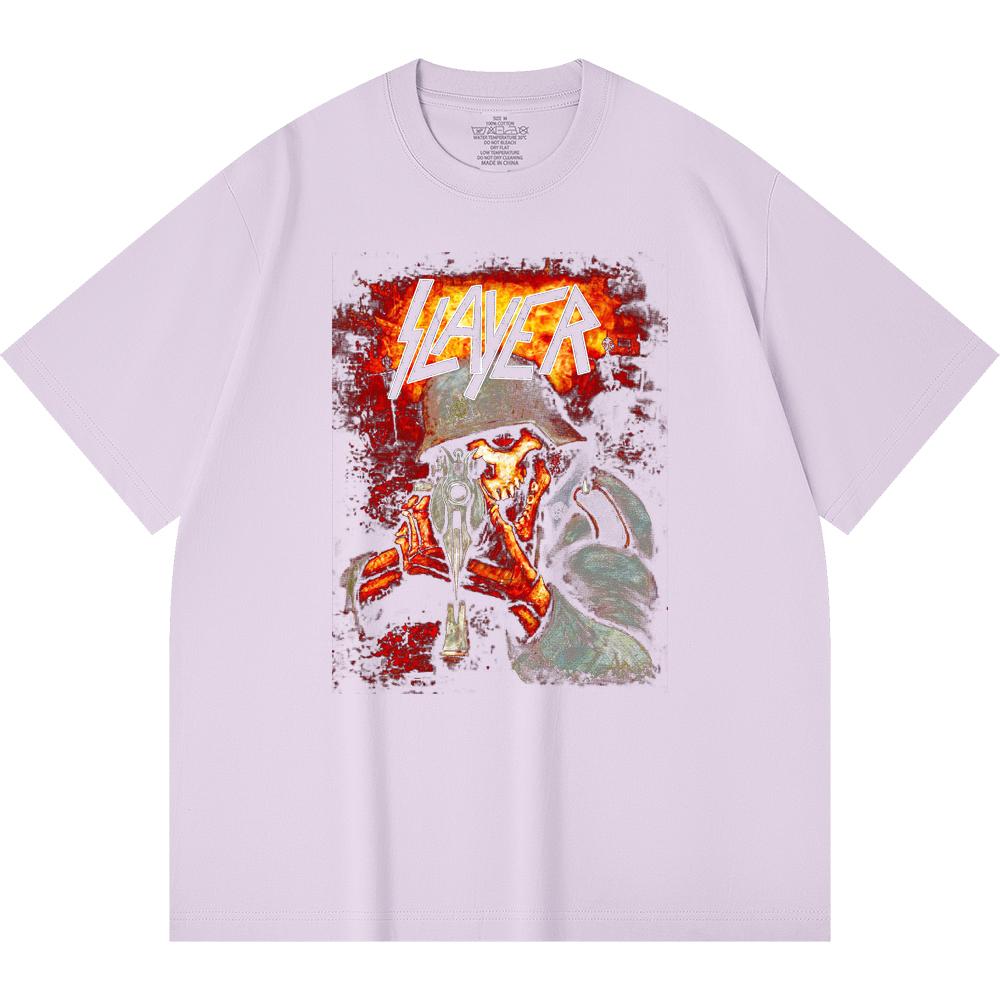 230 Gsm 100% Cotton Heavy Metal T-Shirt Rock Band Popular Music Print Unisex Heavy Cotton T Shirt