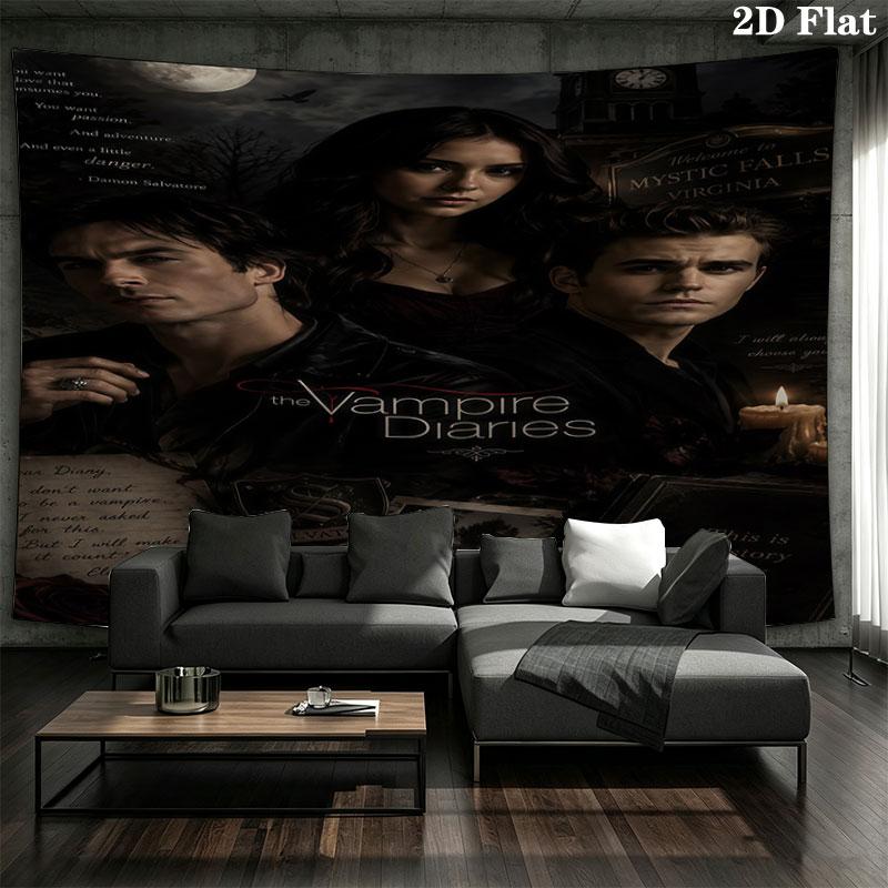 The Vampire Wall Tapestry Aesthetic Wall Hanging Printed Fabric Blanket Decorative Tapestries for Bedroom Living Room Home Decor