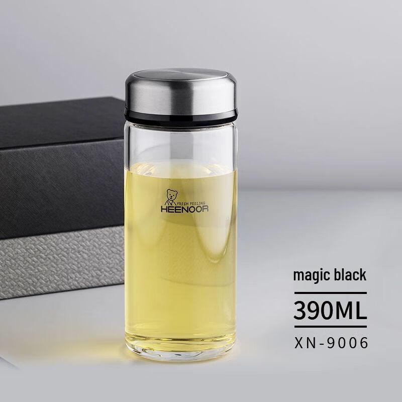 Heenoor Portable Thickened Single-Layer Glass Cup