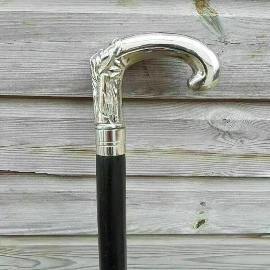 

Женская трость для ходьбы с антикварной латунной ручкой Lady s Choice, деревянная трость ручной работы