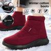 Women's Fleece Lined Thickened Winter Snow Boots, New High Top Warm Cotton Boots, Platform Side Zip Shoes for Women
