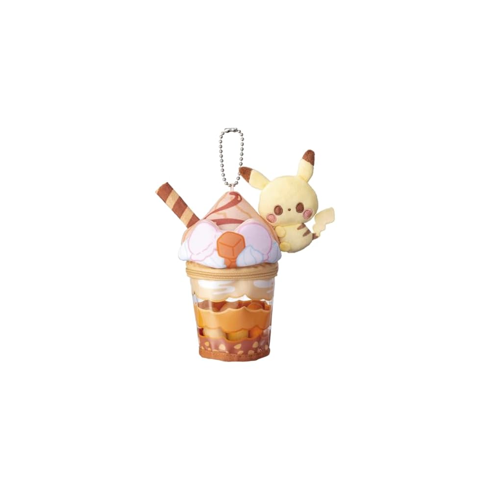 Takara Tomy Pokemon Pokepeace Pikachu Caramel Parfait Plush Charm 10cm