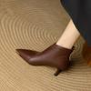 Fashion NEW Autumn/Winter Women Boots Pointed Toe Kitten Heel Shoes Genuine Leather Shoes for Women Elegant Ankle Boots Zip Modern Boots