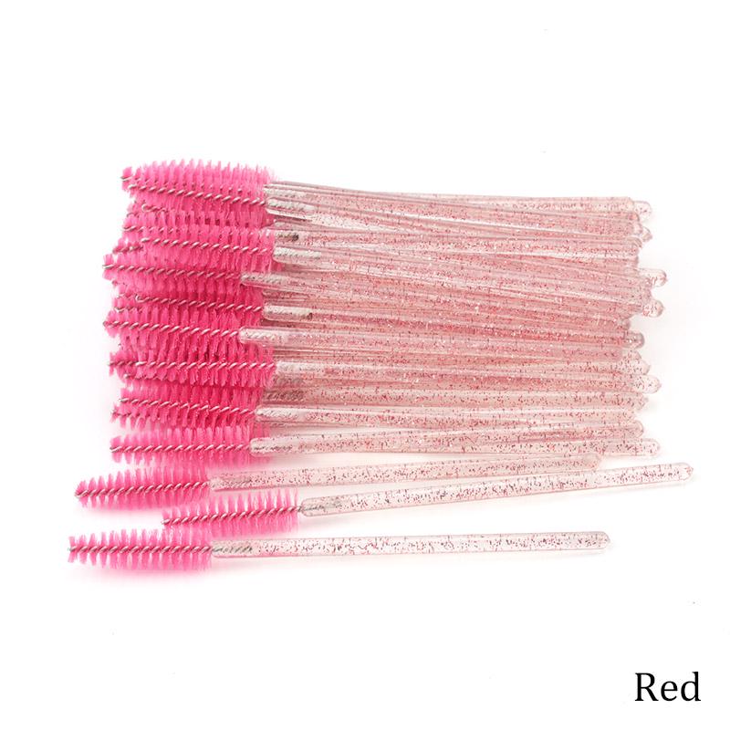 50Pcs Eyelash Extension Disposable Eyebrow Brush Mascara Wand Applicator Spoolers Eye Lashes Cosmetic Brushes Set Makeup Tools
