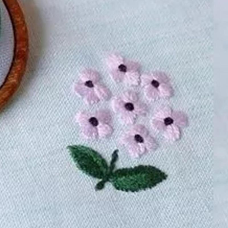 1 шт. Зеленый Растительный Узор Вышивка DIY Набор для Тканевого Рукоделия Креативное Рукоделие Игла и Нить about 15cm