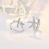 925 Sterling Silver Zircon Buckle Earrings For Women Fashion Exquisite Student Girlfriend Jewelry Accessories Party GiftGood product