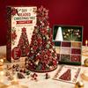 Immersive Handmade Experience Gift DIY Christmas Tree Beading Kit for Adults Beginners, 3D Ornament with Full Educational Art Tool Tools And
