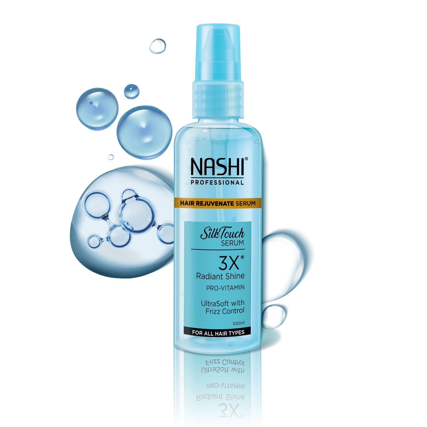 

Nashi Professional Hair Rejuvenate Serum 100ml Pro Vitamin Hair Serum for Frizz & Dry Hair