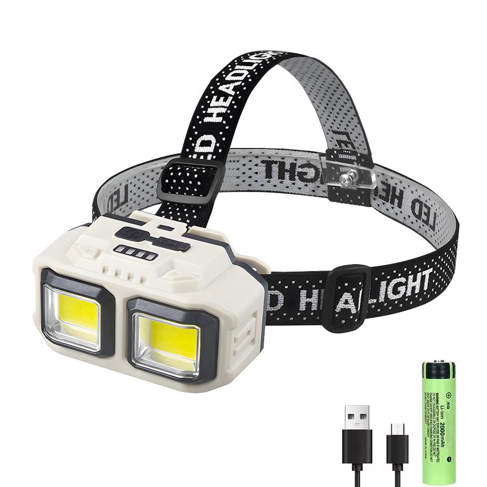 LED Induction Headlamp 4 Lighting Modes Type-C Charge Head Flashlight Outdoor Waterproof Camping Headlamp LED Sensor Headlamp