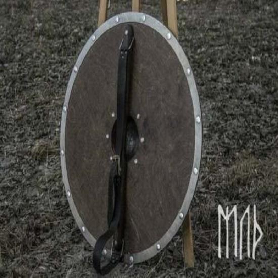 24 Zoll Krieger Holz & Stahl Wikinger-Rundschild-Rüstung Battle Ready Dekoratives Rot