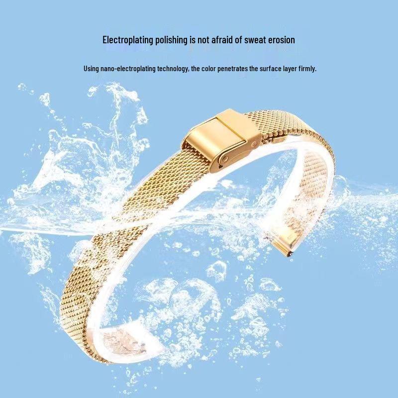 Little Green Women's Stainless Steel Watch with Milanese Mesh Band, Compatible with DW.