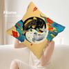 Carp illustration Pillow Case Sofa Decorative Home Double-sided Print Plush Square Throw Pillow Covers Cushion Decor Cover