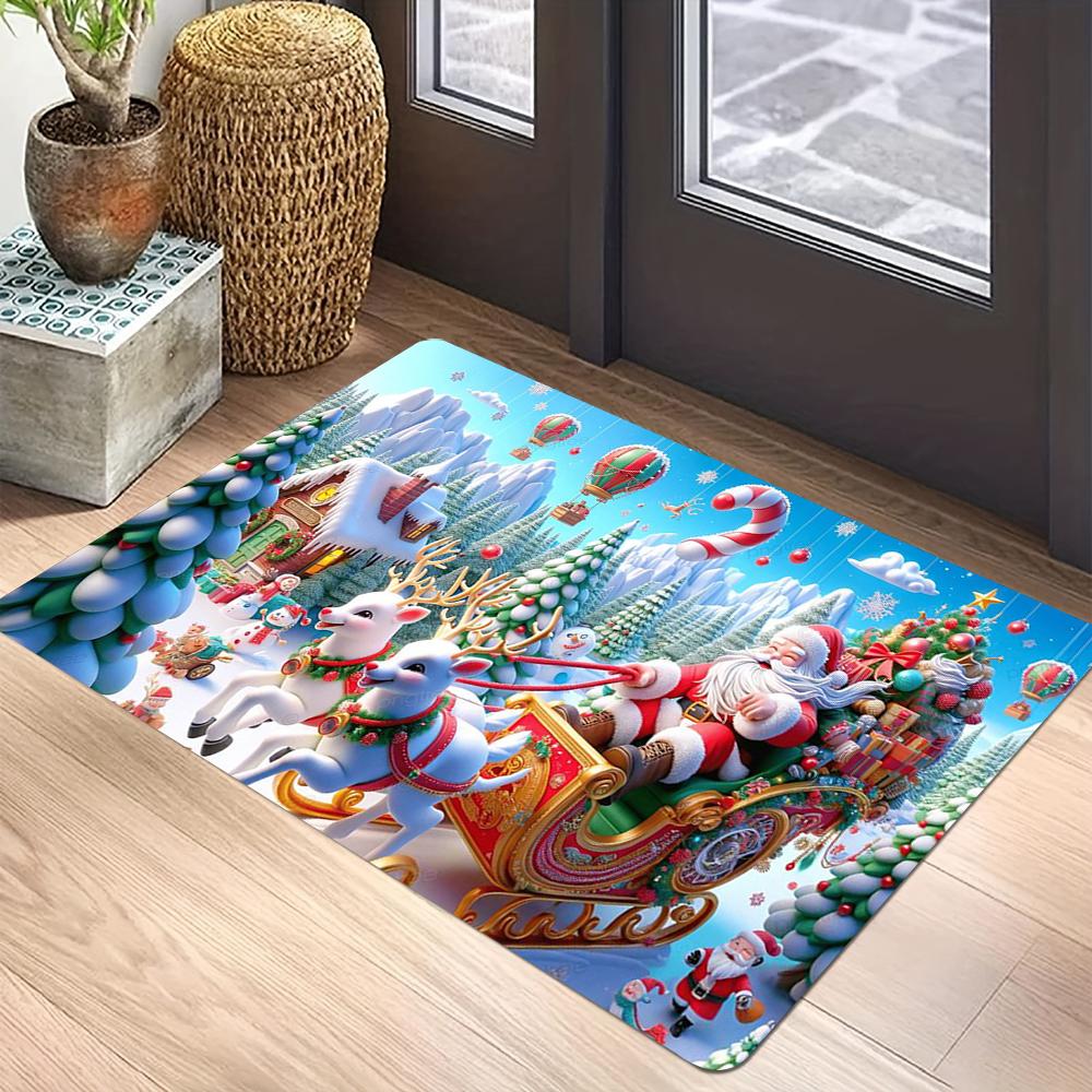 

Christmas Gnome Pattern Door Mat Soft Carpet Living Room Kitchen Bedroom Bathroom Laundry Room Christmas Home Christmas Decor 40x60cm