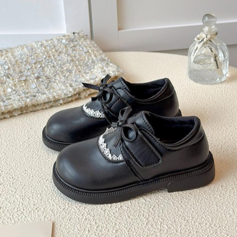 Girls Mary Jane Shoes Bow Princess Shoes Student Soft Sole Versatile Leather Shoes