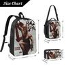 3Pcs Streets Fighters 2026 Accessories Backpack Set for Kids Pen Bags Bookbag Sets with Lunch Box For School Students Knapsack