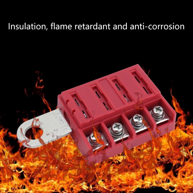 4 Circuit Fuses Box Set with Waterproof Cover Corrosions Resistant Fuses Block Electrical Part for Car Truck & Marine Use