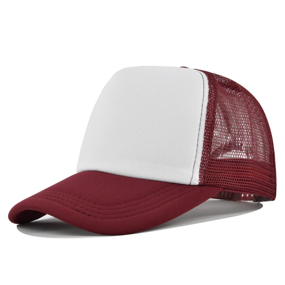 Fashion Desgin Solid Color Sponge Baseball Cap Net Cap Curved Brim Hat Sun Hat Light Mesh Sun Cap Outdoor Women Men