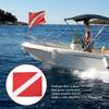 Dive Flag for International Scuba Diving Freediving Diver Down Boat Use with Float Red White Binding Rope Type