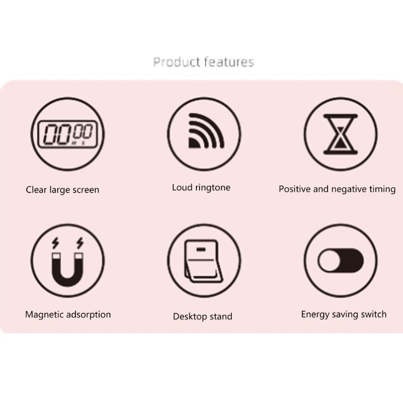 Digital Kitchen Timer with Magnetic Attachment Large Display Timer Tomato Shaped Timer for Cooking Exercise and Study