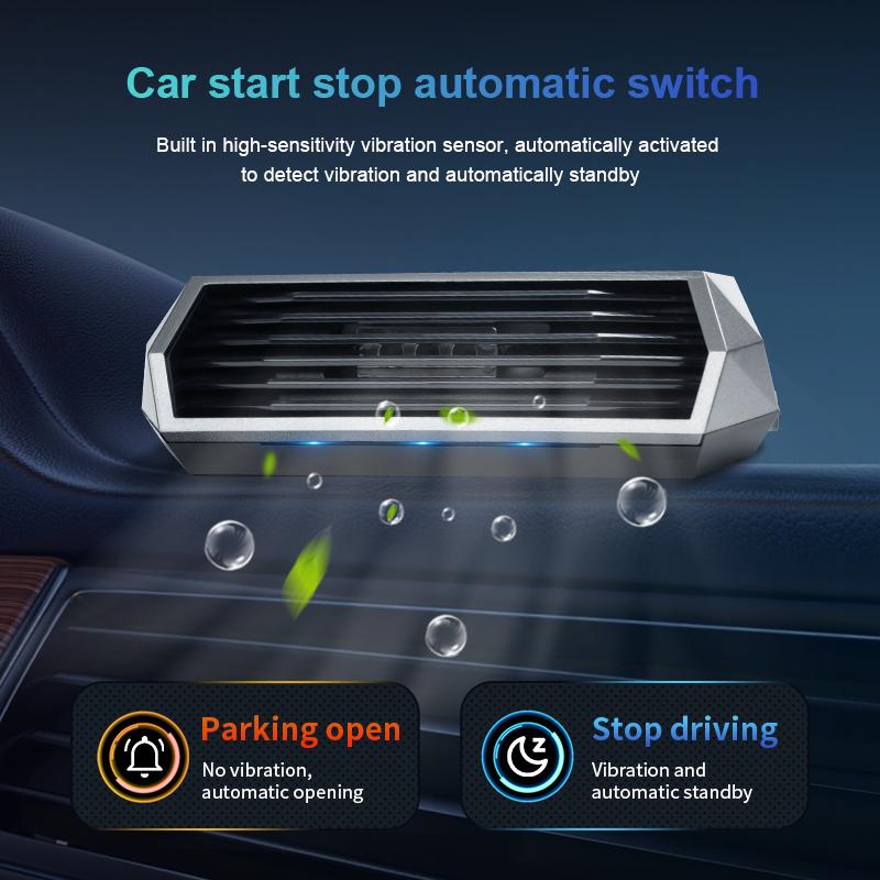 1pc, Solar purifier, automatic operation, air purifier with vibration sensor, can significantly improve the air inside the car i