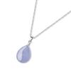 GAVU Blue Lace Agate Teardrop Silver 925 Power Stone Necklace for Women