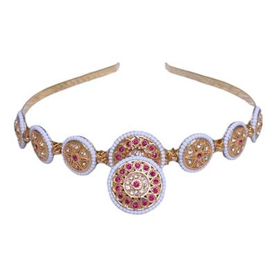 Rajasthani Matha Patti - Traditional Indian Head Jewelry for Weddings and Festivals (Multicolor) Headband , Hair Accessory