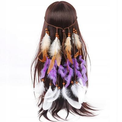 Indian Purple Plume Hairband A12