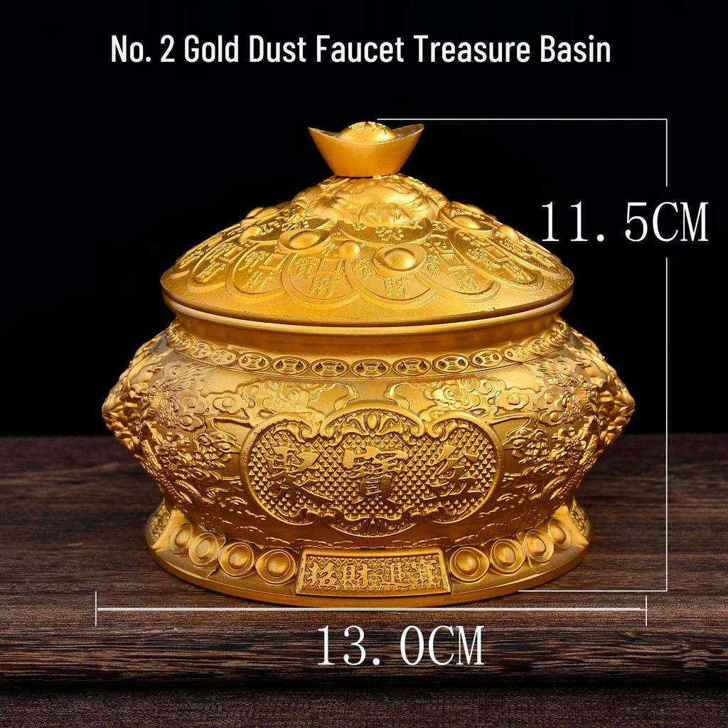 Dragon Head Treasure Basin with Lid: New Home Moving Opening Gift Ornament