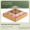 Large Nine-Grid Disposable Kraft Picnic Box