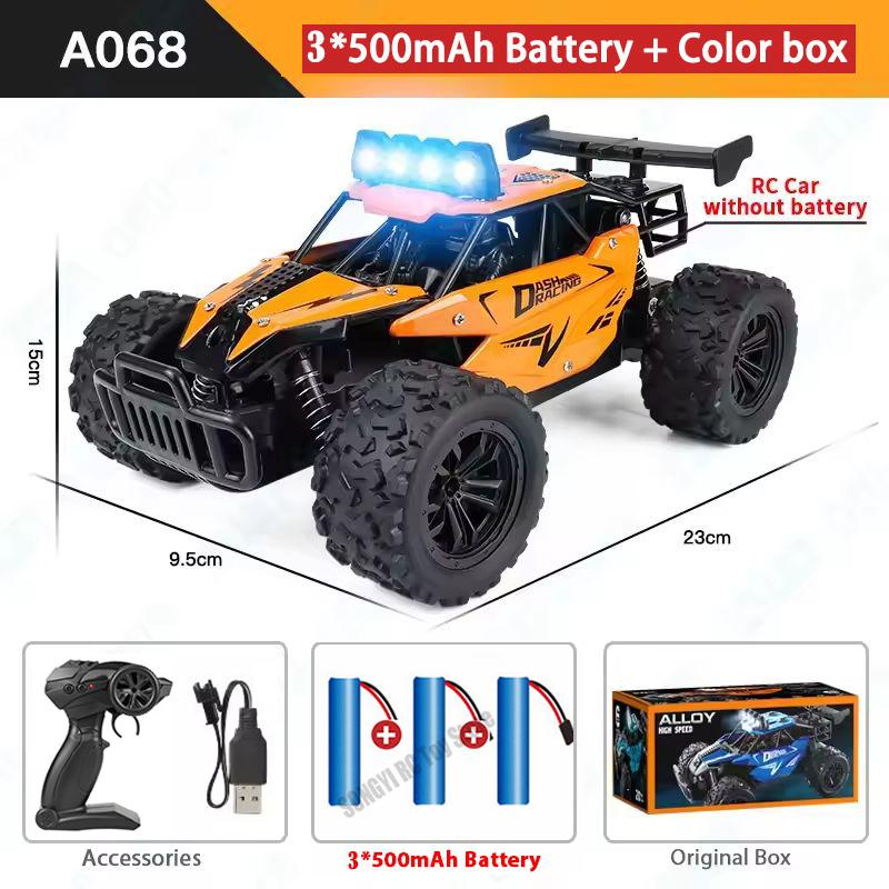 RC Car RC Drift Racing 1:16 Full Proportion Vehicle Off Road Alloy 2.4G Radio High-Speed Trucks With LED Light Climbing Gift Toy