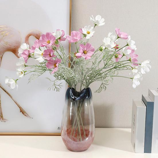 Künstliche Cosmeenblumen 23" Kunstseide Cosmeenblütenstiel Kunstblumen-Arrangements für DIY Hochzeitssträuße Heim-Büro Tischvasen-Dekoration
