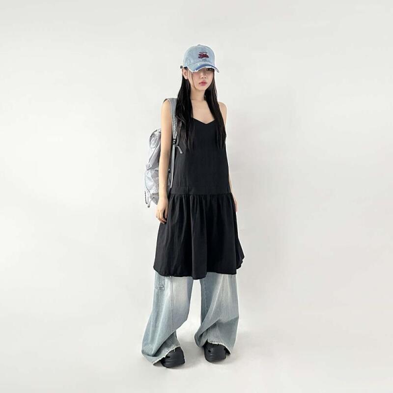 Women s Washed Baseball Cap Embroidered Lettering Casual Cap Navy